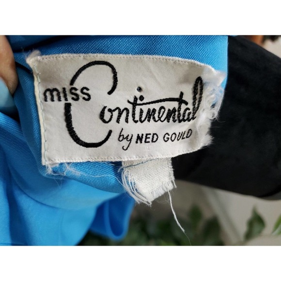 VTG Misscontinental Blue Polyester Long Sleeve Buttons Front Knee Length Dress - Picture 8 of 12